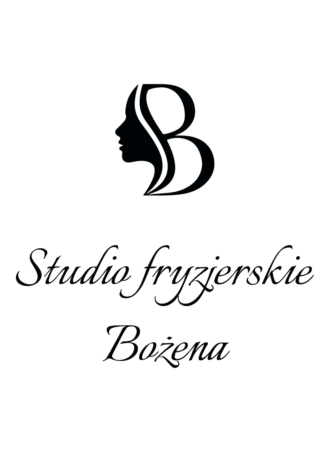 Studio Bożena Hair Salon: Primary Logotype Architecture and Geometry