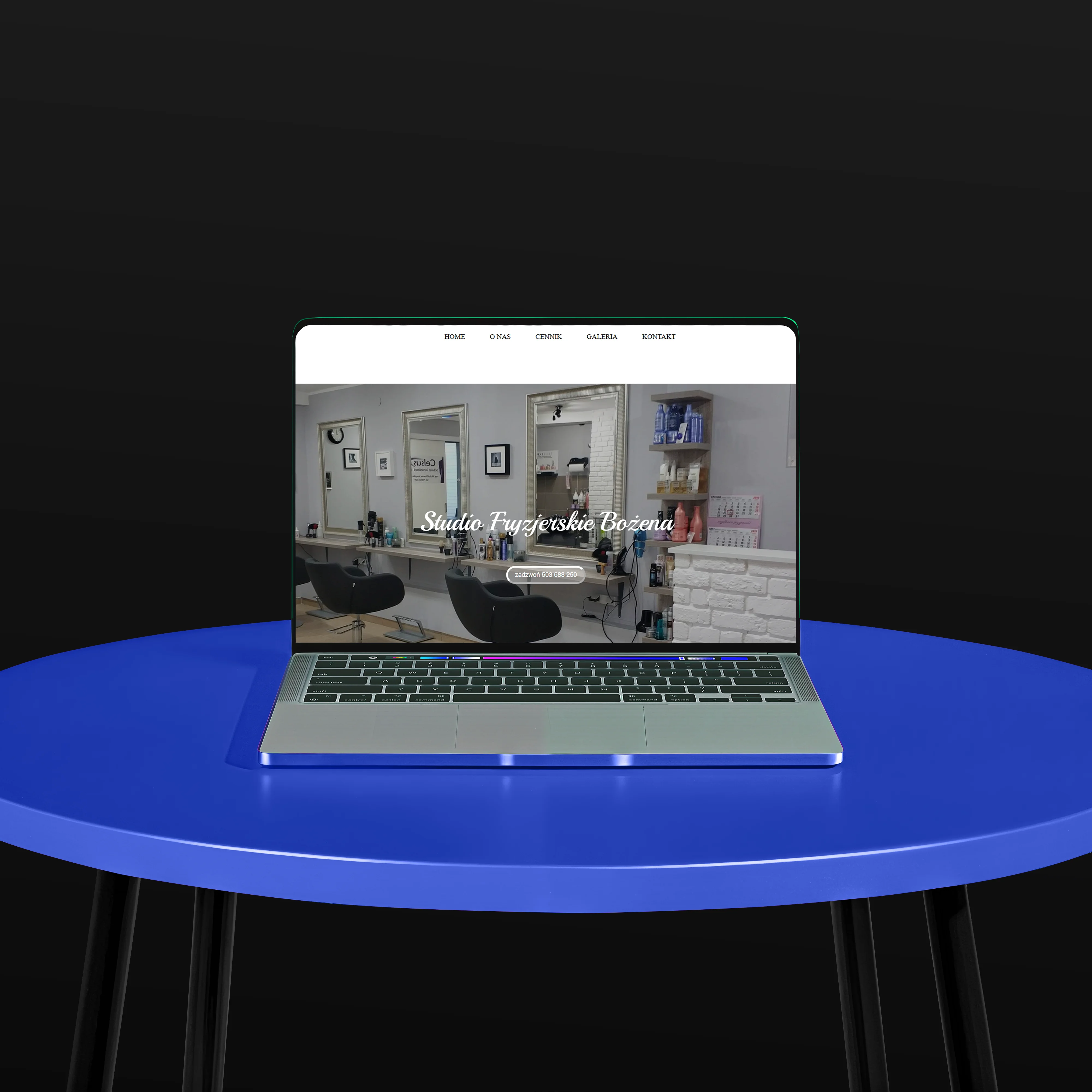 Studio Bożena Hair Salon: Interactive Web Platform Showcase